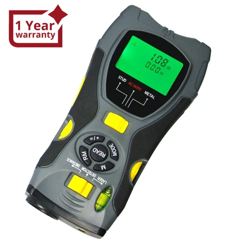 Ck-109G 5In1 Digital Distance Meter Stud Scanner Metal Live Wire Detector & Laser Marker Ce Marking 1