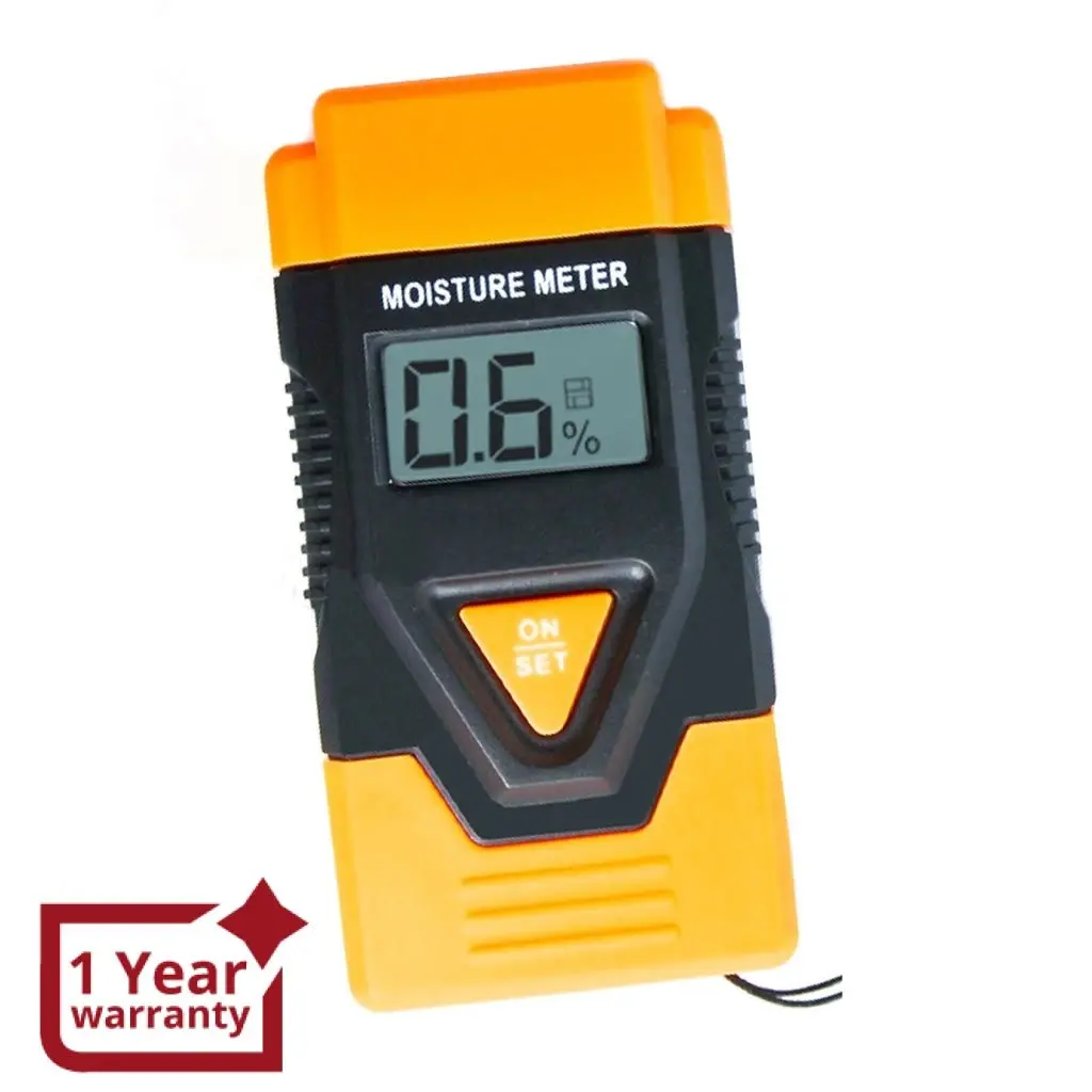 Dm1100 3-In-1 Digital 2 Pin Wood Building Hard Material Moisture Meter Temperature °C / °F Measure 1