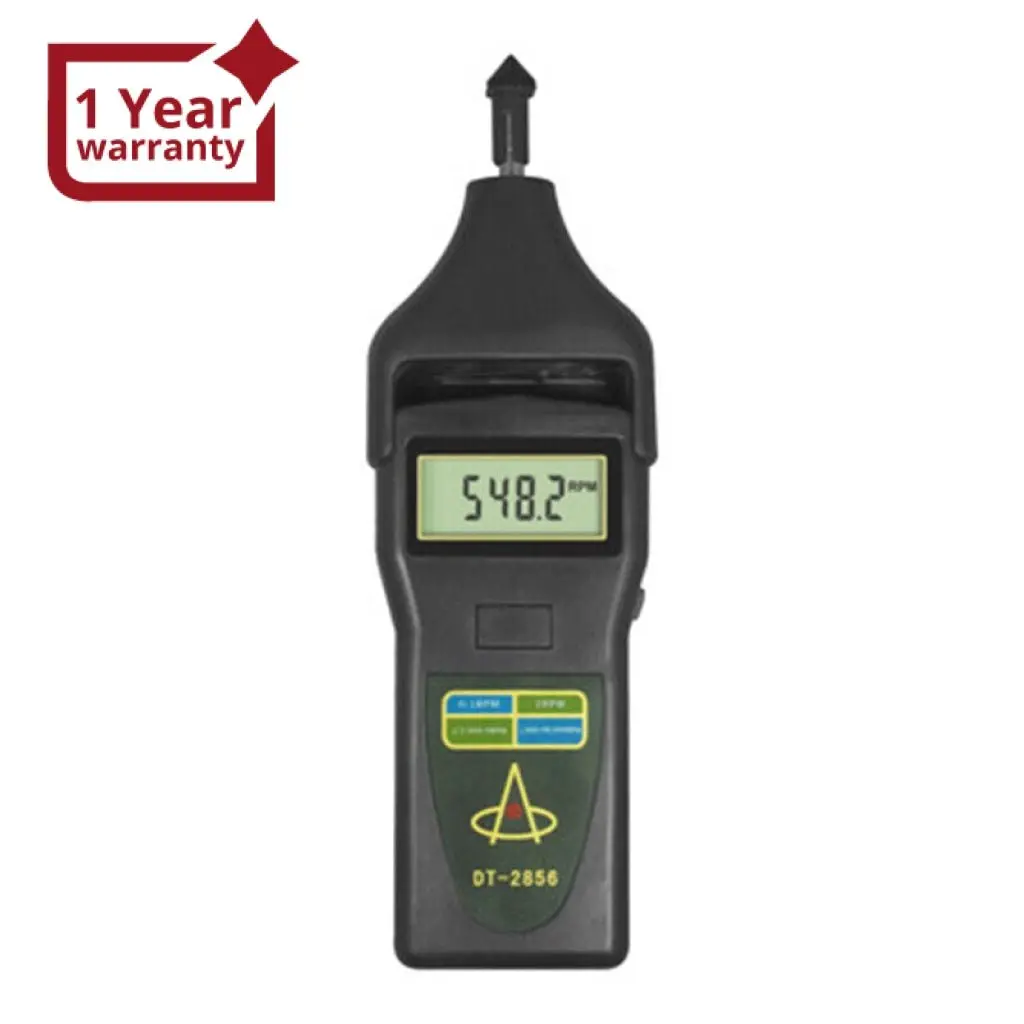 Dt-2856 Digital Tachometer Photo Contact Laser Tach Rpm 0.5~19,999R/Min 1