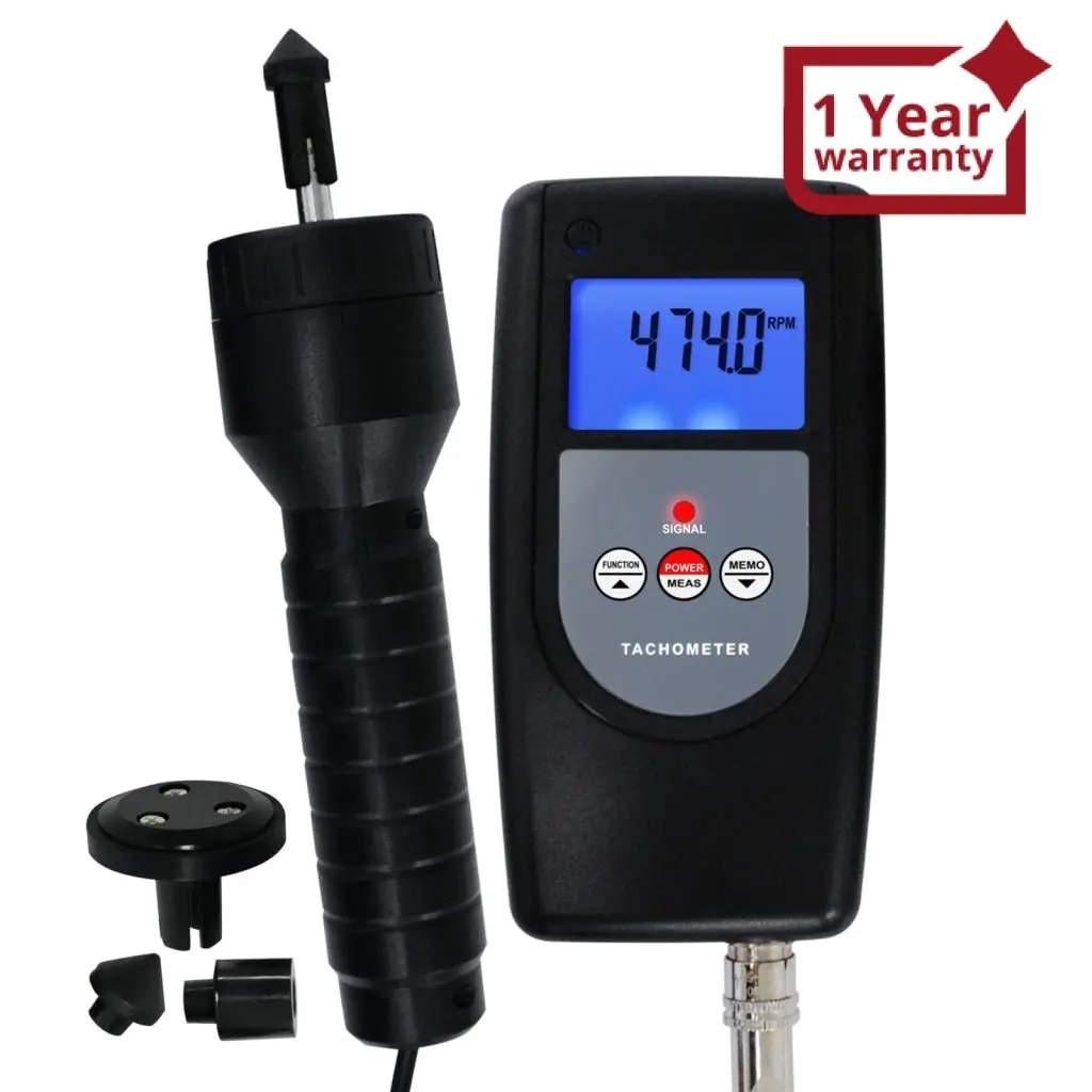 Dt-2859 Landtek Photo Laser Non Contact Tachometer 0.5~99,999 Rpm Linear Velocity Meter Surface M/Min, Ft/Min Speed Tester For Automobile Motor Fan Washing Machine 1