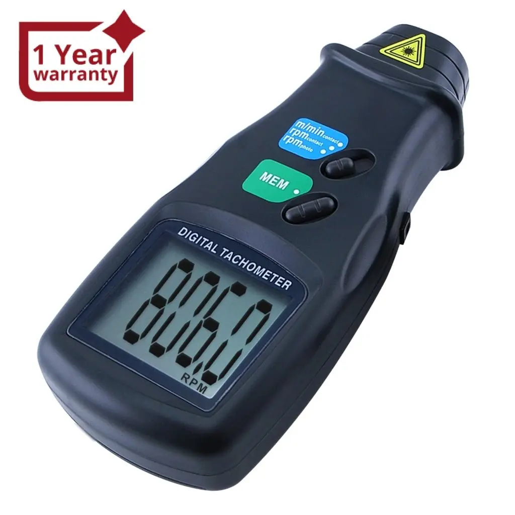 Dt-6236B 2In1 Digital Laser Photo Tachometer Non-Contact & Contact Rpm Gauge Ce Marking Handheld Tester 1