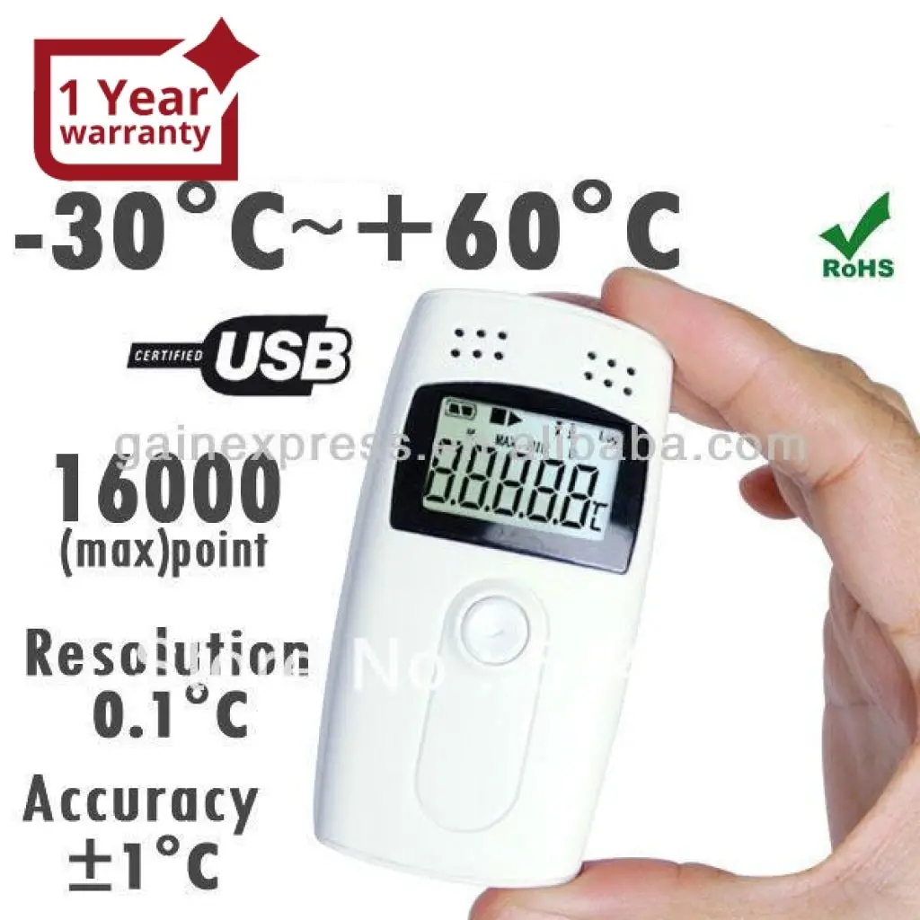 E03rc-4 Digital Temperature Usb Interface Data Logger 16000 Points 1