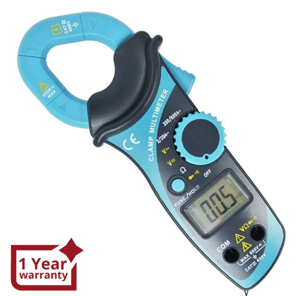 E04-007 Digital Auto Range Clamp Multimeter Ac Dc Voltage Current Tester Lcd Display Ce Marking 1
