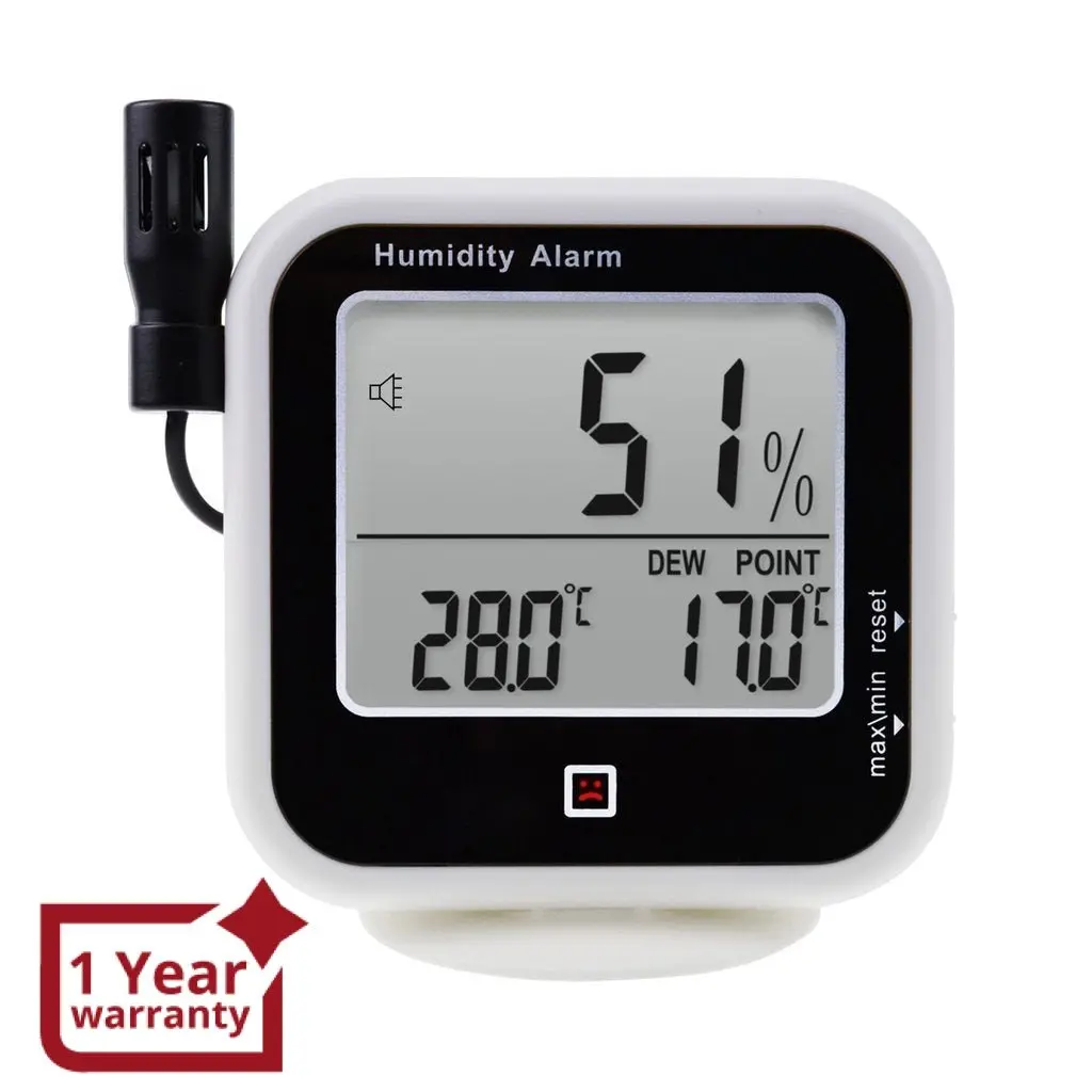 E04-019 Digital Indoor / Outdoor Thermo-Hygrometer Thermometer Measure Dew Point & Relative Humidity Rh 1