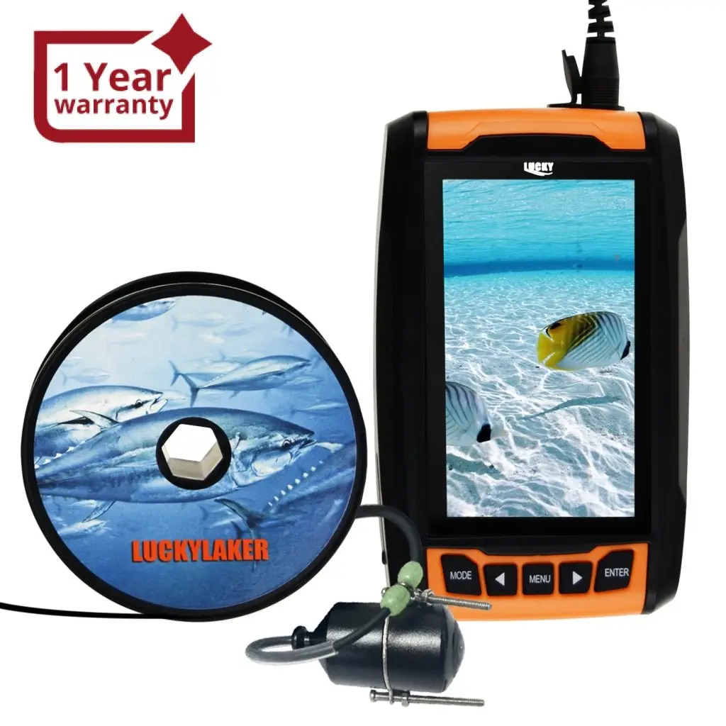 Ff-180Pr Lucky Underwater Camera Fish Locator Finder 120° Wide Angle 20M Cable Length 4 Ir Led 4.3" Display Video Photo Capture Rechargeable 1