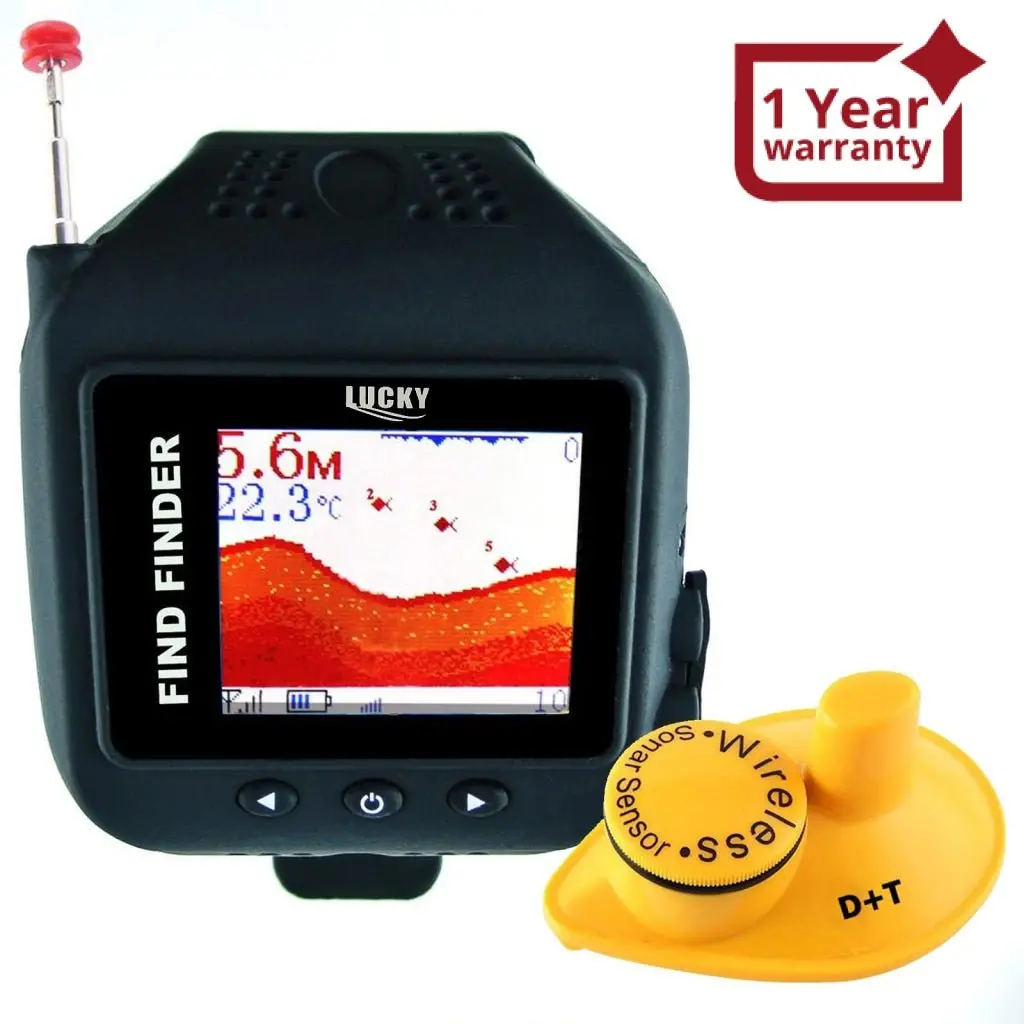Ff-518 Wrist Watch Wireless 45M Fish Finder Clock Mode Fish Detector Colored Display Multi Language 1