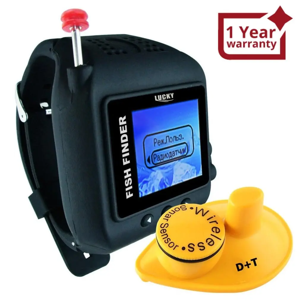 Ff-518Ru  Russian Version Wrist Watch Wireless 45M Fish Finder Clock Mode Colored Lcd Display 1