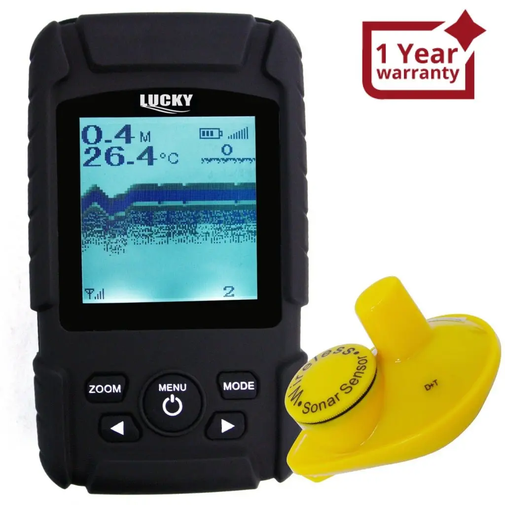 Ff-718Li-W Rechargeable Wireless 45M Depth Fish Finder W/ 180M Wireless Operation Range Sensor 1