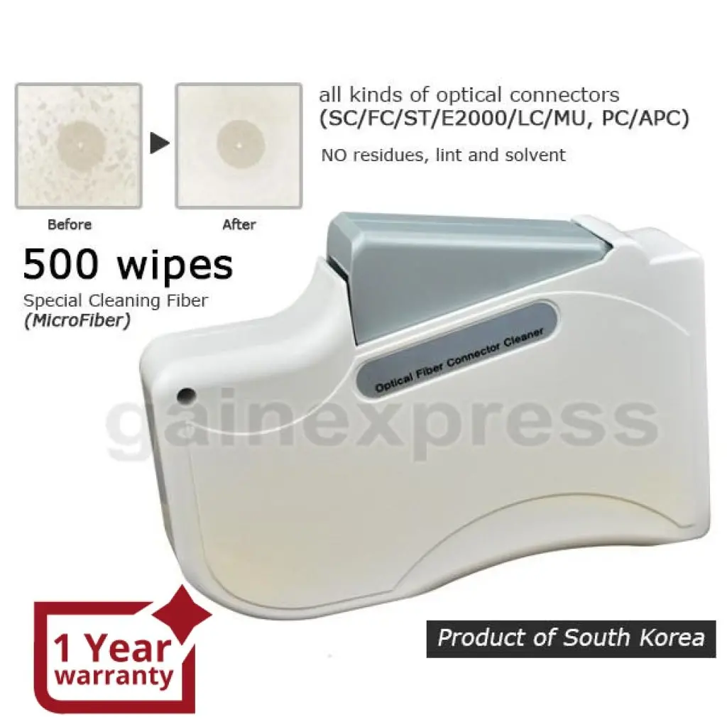 Foc-C003 Fiber Optic Connector Cleaner Kit 500 Wipes Cassette Cleaning System For Optical Fiber Inspection Tool 1