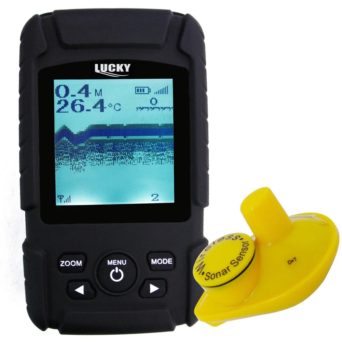 Ff-718Li-W Rechargeable Wireless Fish Finder 45M Depth & 180M Wireless Sensor Operational Range 2