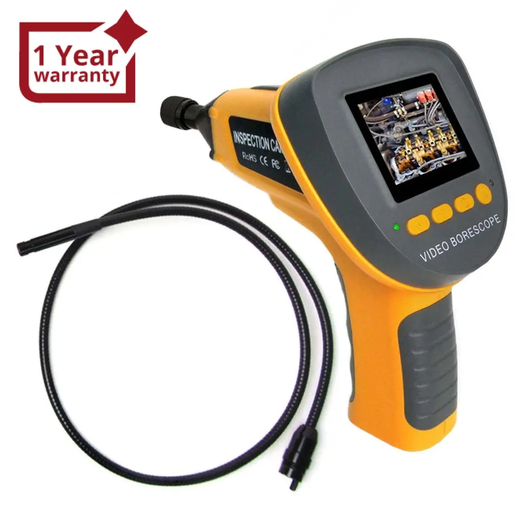 C0599f_1M Handheld Industrial Endoscope W/ 2.4" Lcd & 360° Rotation Borescope Visual Inspection Camera 1