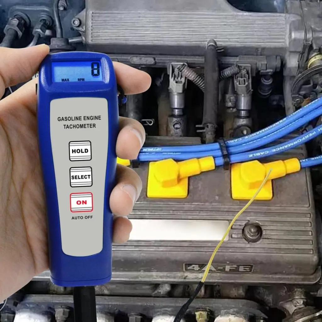 Ged-2600P Digital Gasoline Engine Non Contact Tachometer 50.0~9,999 R/Min Rotate Speed Tester Meter For Motor Machine Fan Chemical Fiber Automobile Airplane Steamer 2