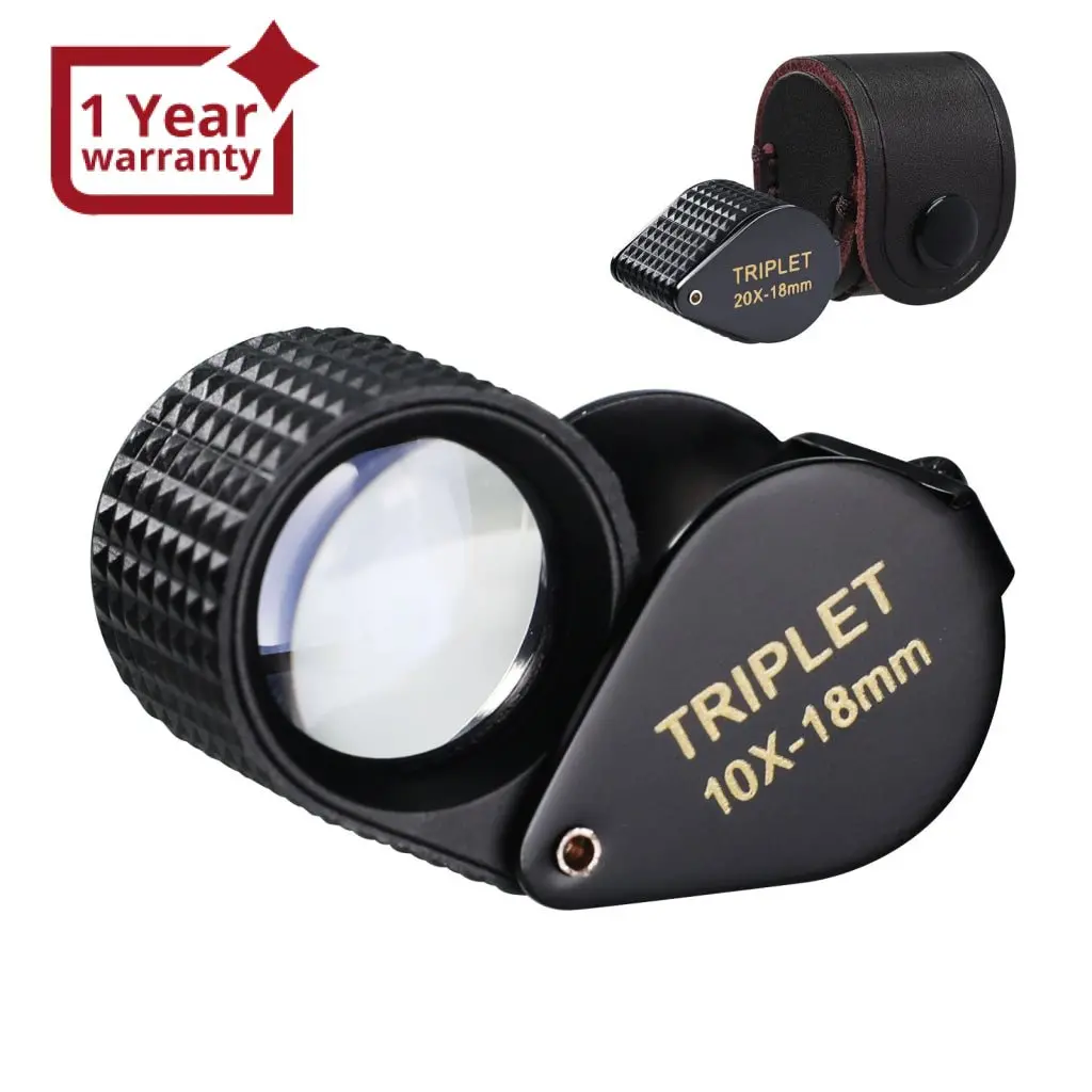 Gem-451 Magnifier Mini Jeweler Loupe (10X / 20X / 30X) 18Mm High-Quality Optical Triplet Lens Battery Free Inspection Ideal For Jewelers, Gemologists, Collectors And Repairs 1
