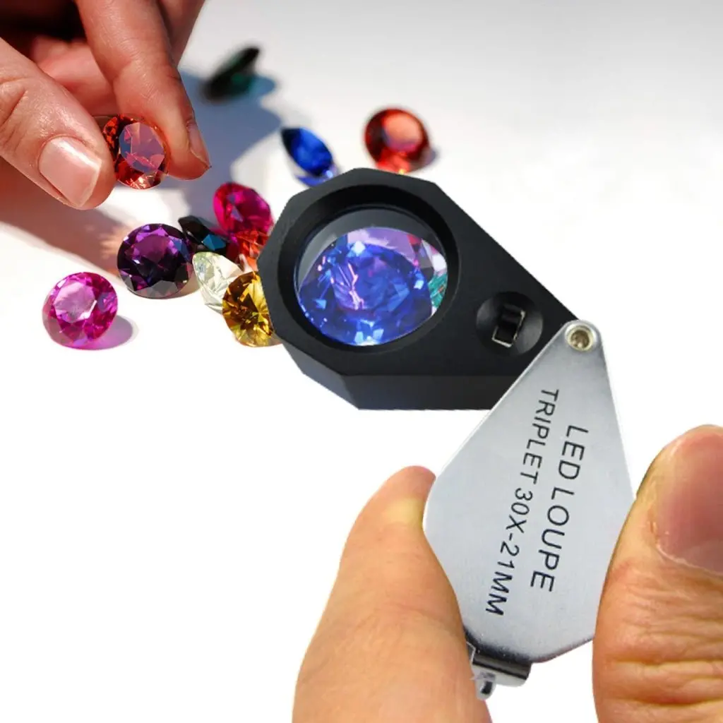 Gm30 30X Jeweler Loupe Magnifier + 6 Led Light , 21Mm Lens 2