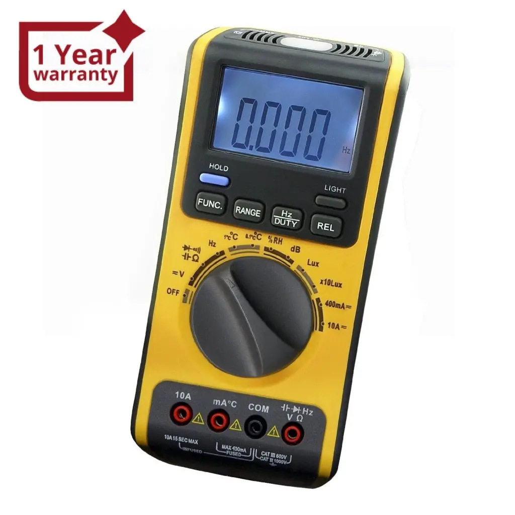 Gva-19 5-In-1 Multimeter With Lux, Db, °C, Rh, Ac, Dc 1
