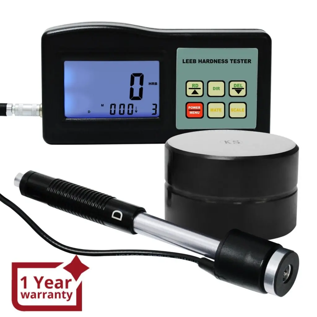 Hm-6560 Leeb Hardness Meter Tester 200-900 Hld Metals Durometer D Type Impact Measurement Gauge Test Kit  (Hrb Hrc Hv Hb Hs Hl) For Solid Aluminum Steel Iron Bronze 9 Materials 1
