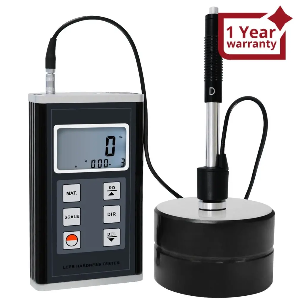 Hm-6580 Leeb Hardness Meter Tester 170-960 Hld Metals Durometer D Type Impact Measurement Gauge Test Kit  (Hrb Hrc Hv Hb Hs Hl) For Solid Aluminum Steel Iron Bronze 9 Materials 1