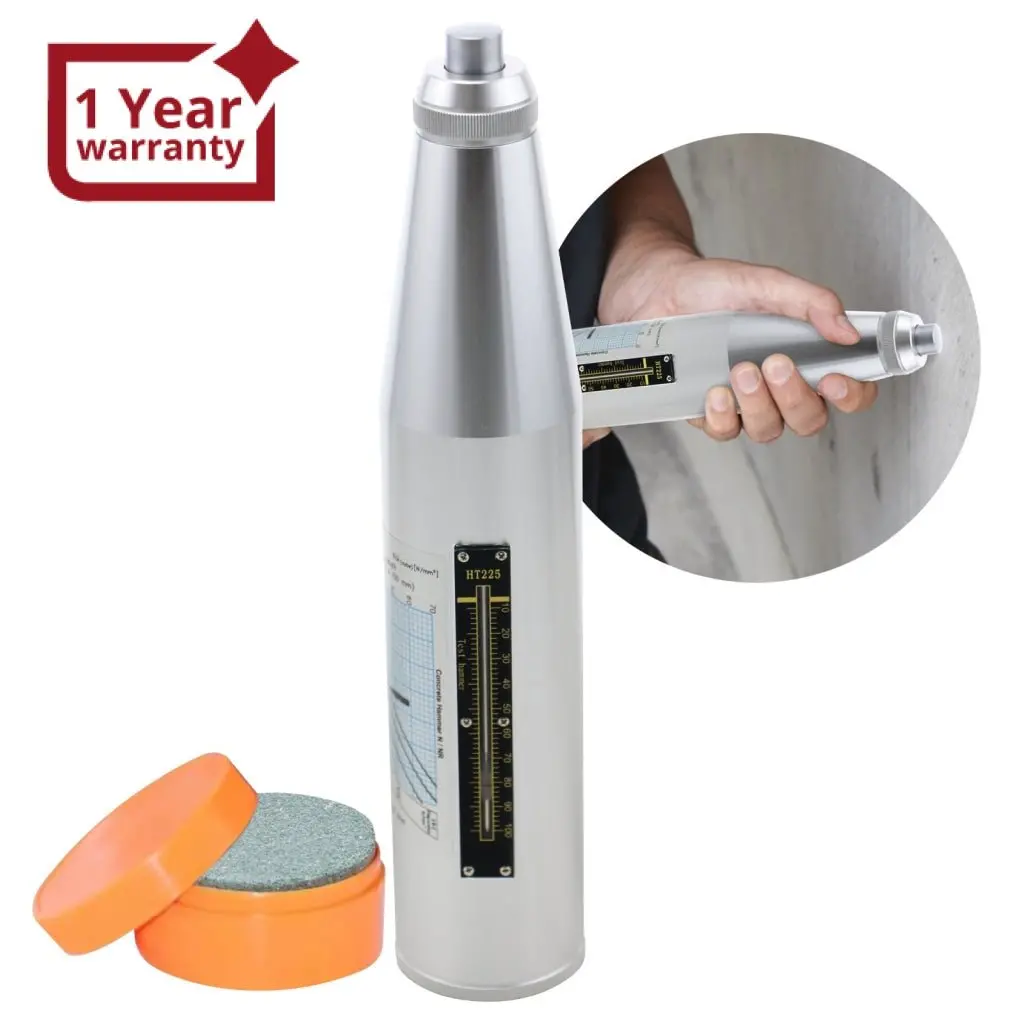 Ht-225 Portable Concrete Rebound Hammer Resiliometer Test Meter Tool 10-70 Mpa Professional Schmidt Hammer 1