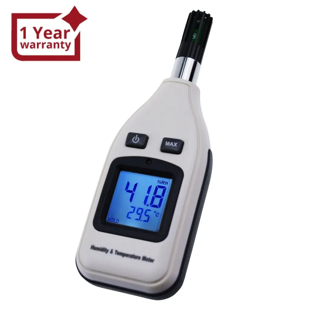 Htm-238 Handheld Digital Humidity & Temperature Meter 0~100% Rh/ -30~70°C (-22~158°F) Lcd Display Backlight Moisture Thermo Hygrometer Thermometer Small Tester Gauge For Home Kitchen Indoor Outdoor 1