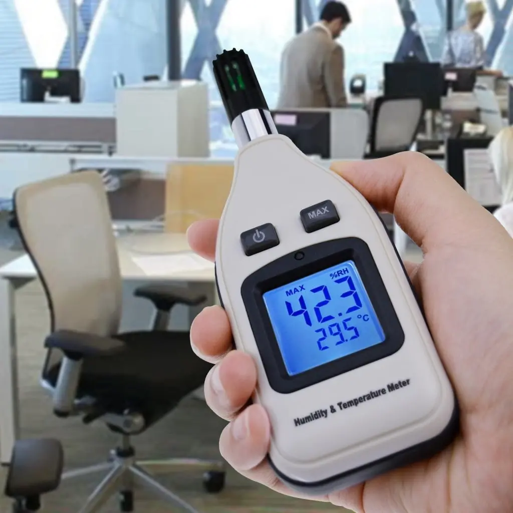 Htm-238 Handheld Digital Humidity & Temperature Meter 0~100% Rh/ -30~70°C (-22~158°F) Lcd Display Backlight Moisture Thermo Hygrometer Thermometer Small Tester Gauge For Home Kitchen Indoor Outdoor 2