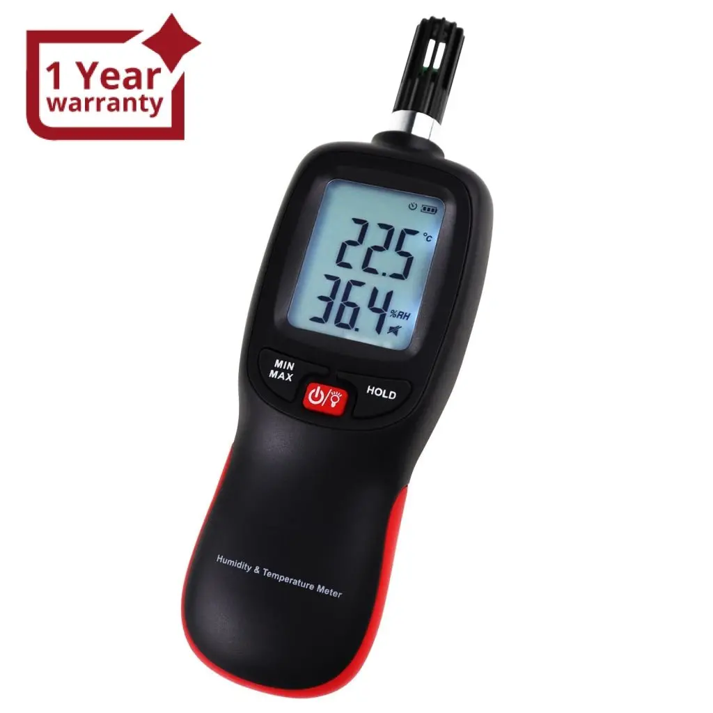 Htm-278 Digital Humidity Temperature Meter Psychrometer Thermo-Hygrometer 999 Sets Data Storage With Dew Point And Wet Bulb Temperature Measurement Dual Display Portable Tester 1