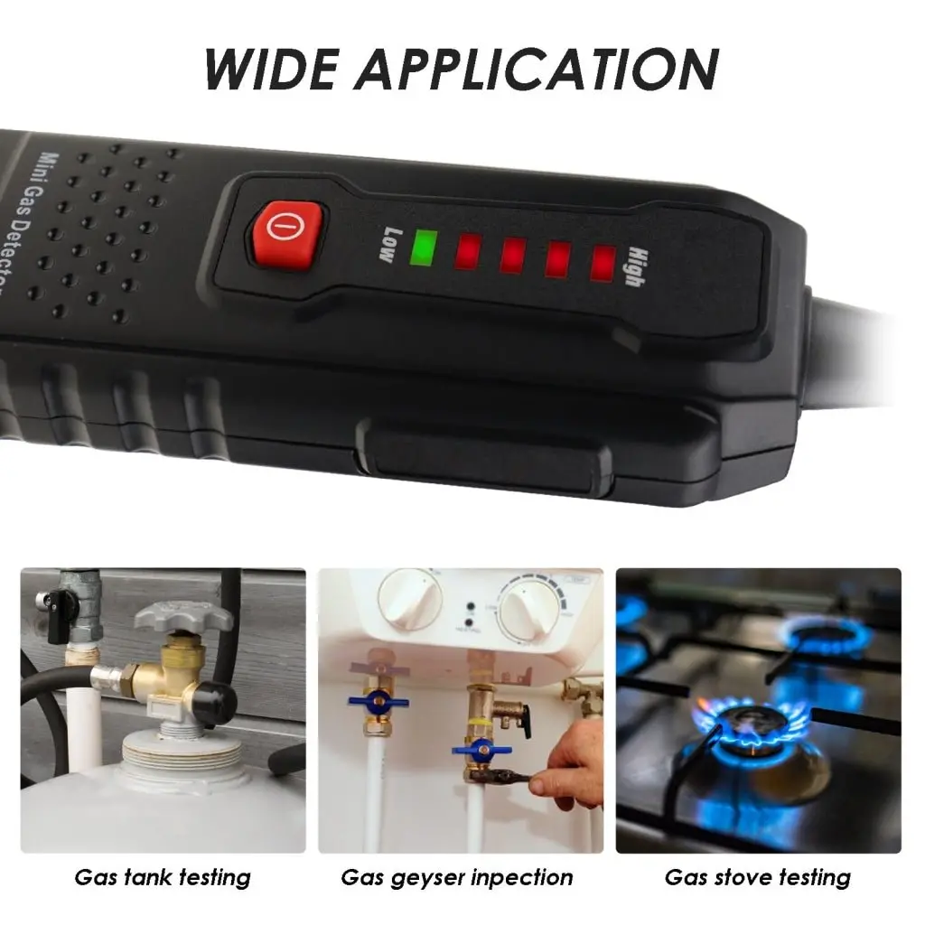 Lkd-360 Combustible Gas Leak Detector Gas Leakage Sniffer Methane, Lpg, Lng, Fuel, Sewer Gas. Alcohol, Gasoline Flammable Gases 2