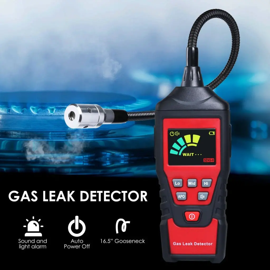 Lkd-425 Gas Leak Detector Combustible Gas Test Analyzer Portable Natural Gas Sniffer For Flammable Natural Gas Acetone Propane Benzene Ethanol Gasoline Methane Etc 0~9999Ppm Measurement Range 2