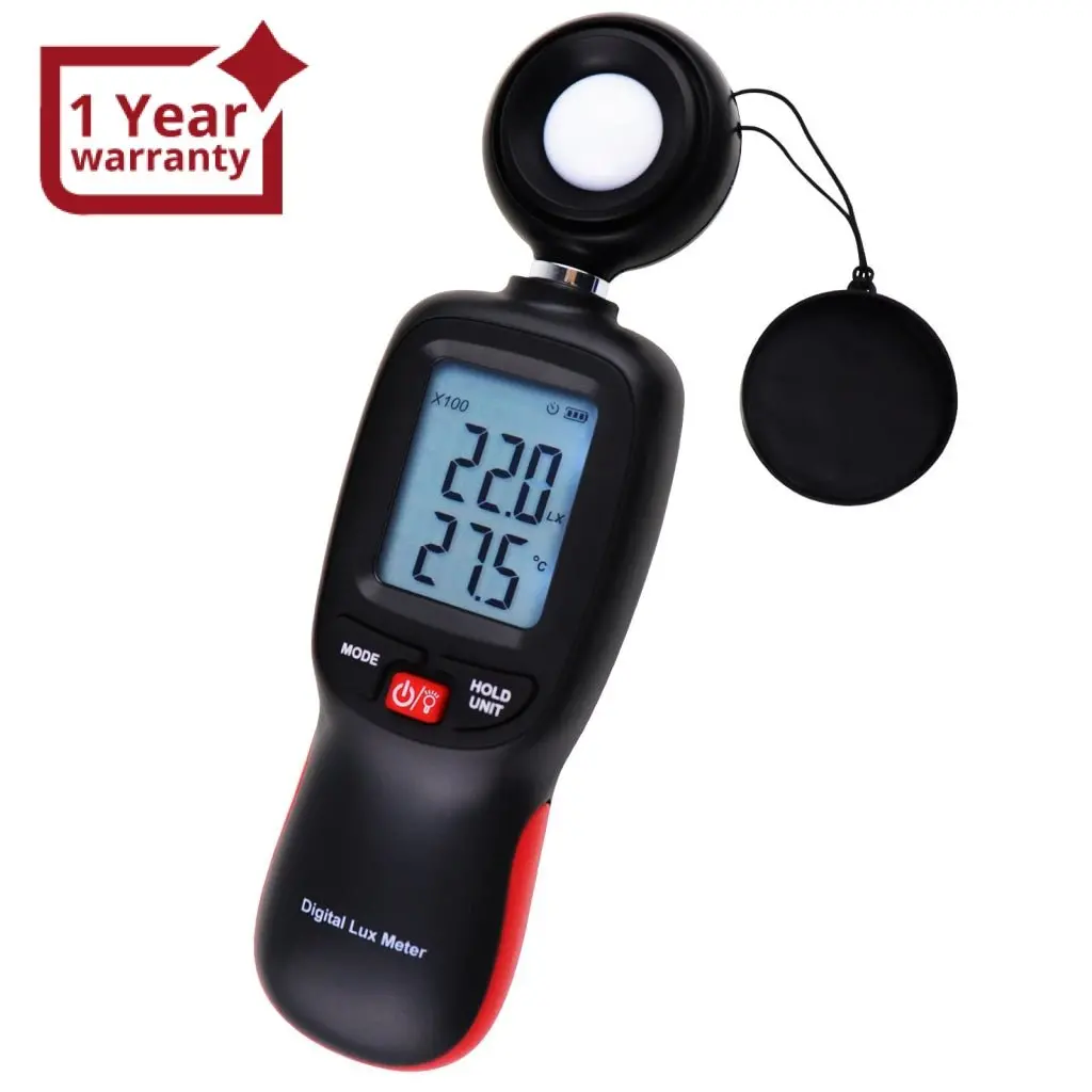 Lux-274 Light Meter Digital Illuminance Luminometer Up To 200,000 Lux Luxmeter Foot Candle/Lux Temperature Tester Handheld With Backlight And Data Storage 1