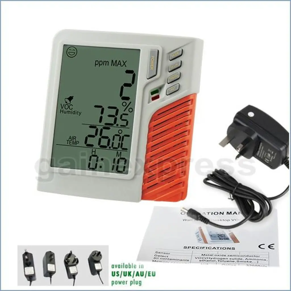 M0198111 Wallmount/Desktop Voc Monitor 0~30Ppm Range Tester Temperature Rh Made In Taiwan 2