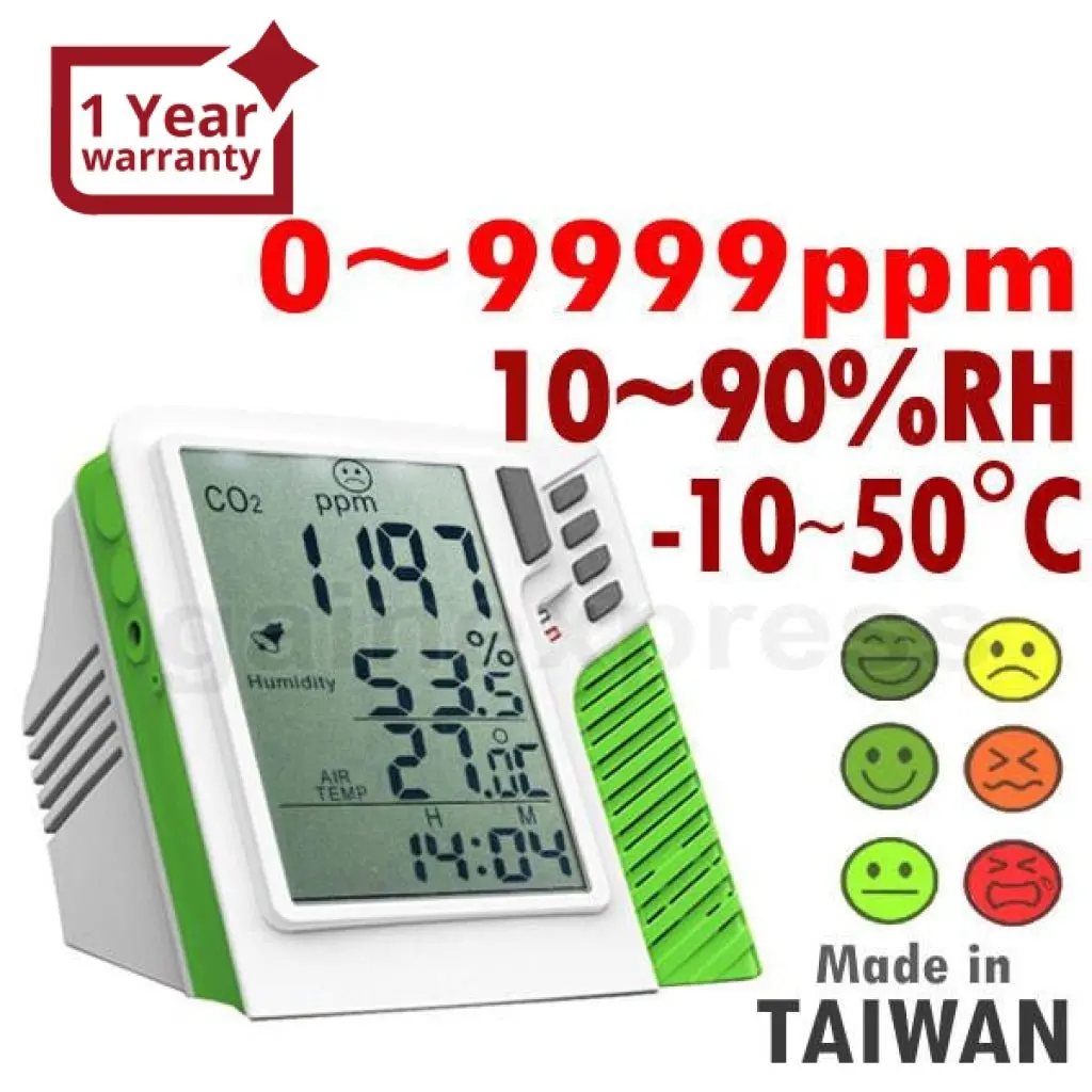 M0198137 Carbon Dioxide Temperature Humidity Rh Co2 Monitor Taiwan Made 1