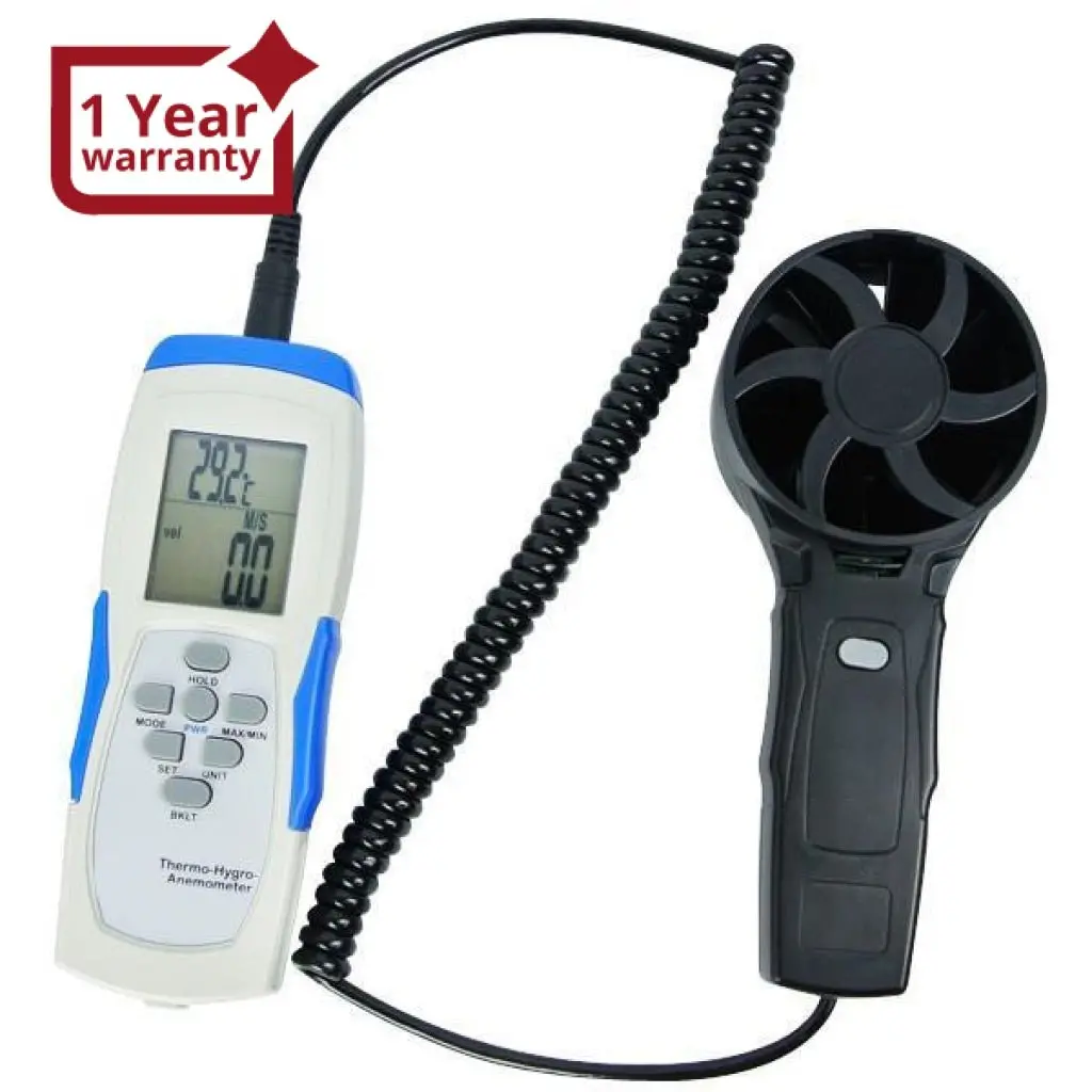 M0198653 Handheld Usb Thermo-Hygro-Anemometer With Remote Vane Hvac 1