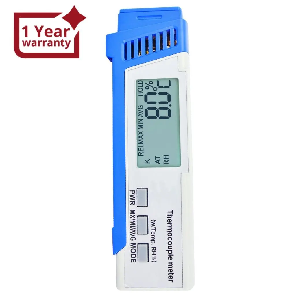 M0198855 Digital K Type Thermocouple Thermometer With Air Ambient Temperature And Relative Humidity (Rh) Made In Taiwan 1