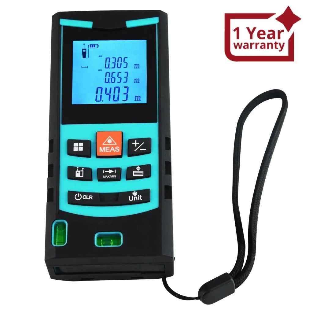 M04-004  Handheld 100M Laser Distance Meter Area Volume Indirect Measure W/ Bubble Level 1