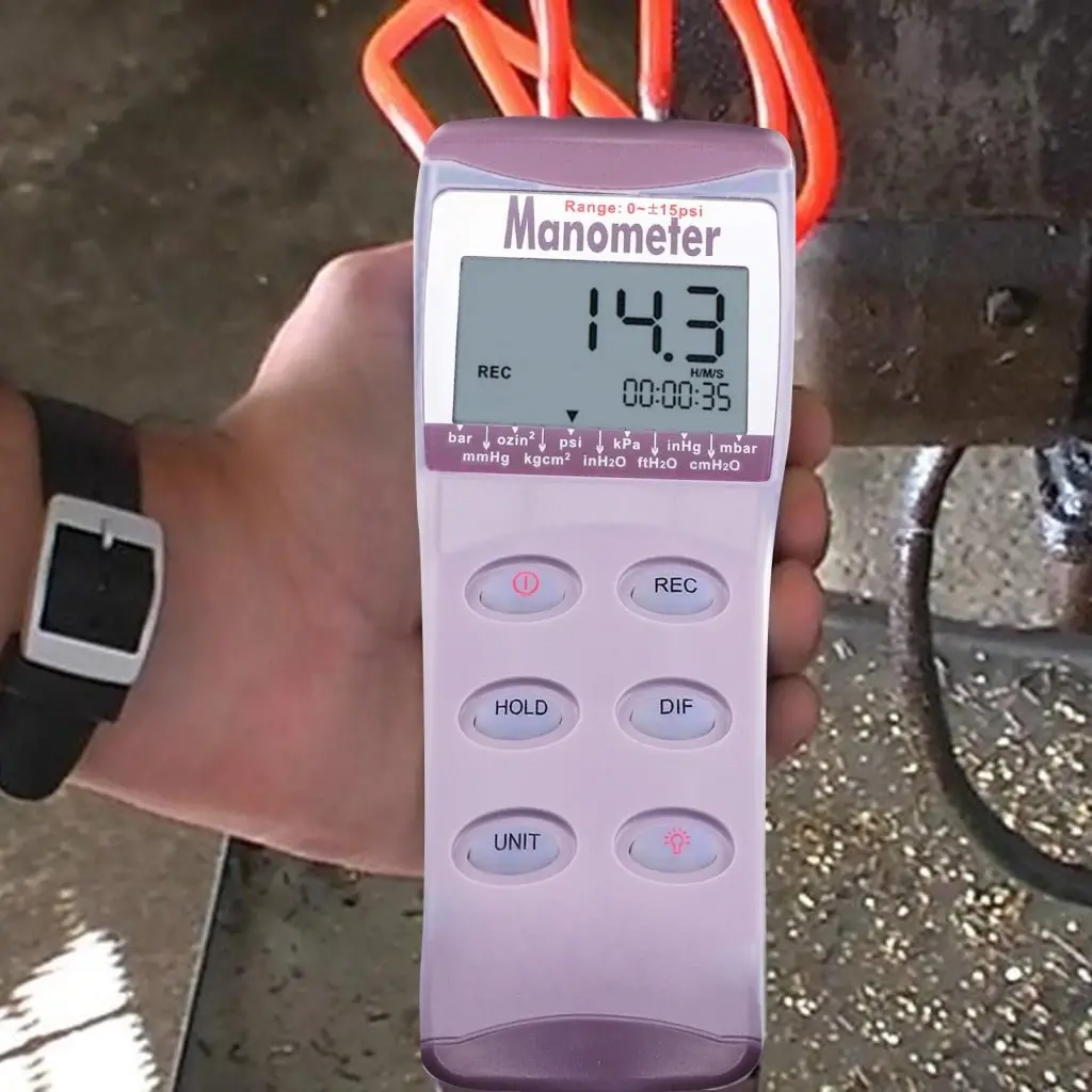 Ma215 Professional Digital Differential Air Pressure Manometer Gauge 2