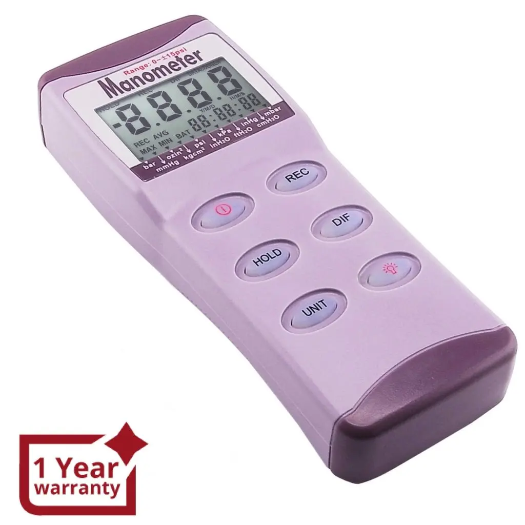 Ma215 Professional Digital Differential Air Pressure Manometer Gauge 1