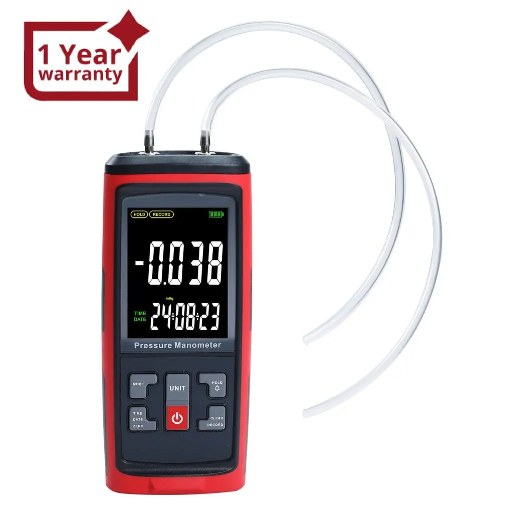 Man-420 Differential Pressure Manometer With ±50 Kpa Kilopascal Measuring Range For Pneumatic, Compressor, Valves, Tanks, Pump Installations, Hvac Heating Ventilation And Air Conditioning Systems 1