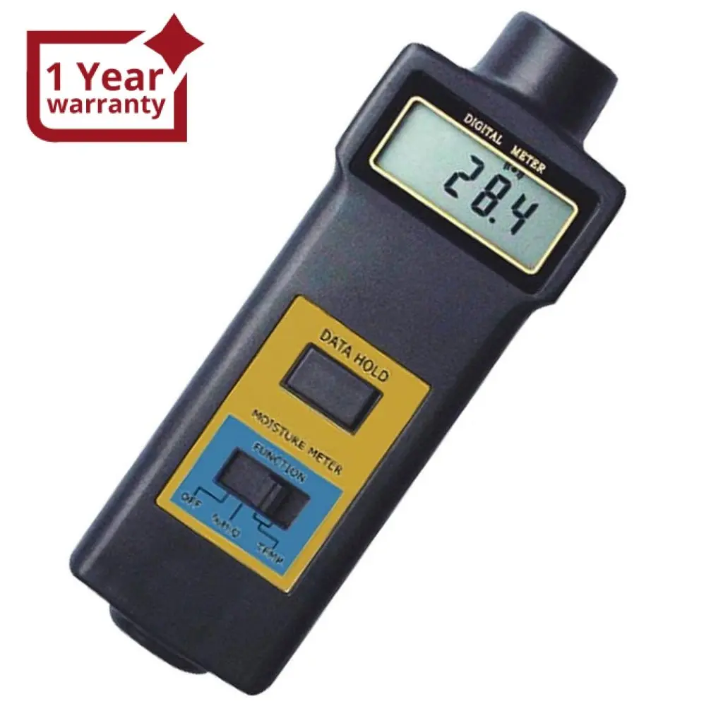 Mc-7806 Digital Moisture Meter & Thermometer, Wood Cotton Paper 1