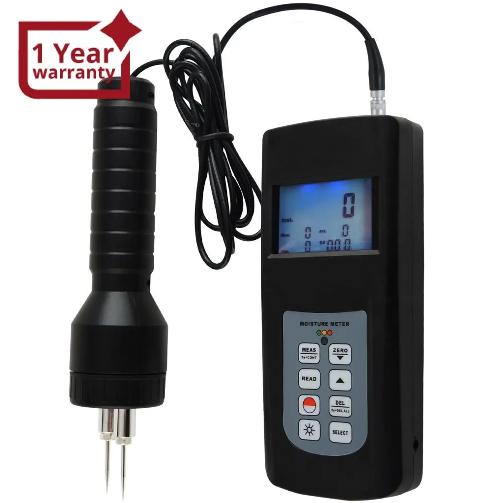 Mc-7828Pp Digital Wood Moisture Meter Pin Type Cotton Paper 80% Led Indicator Tester 1
