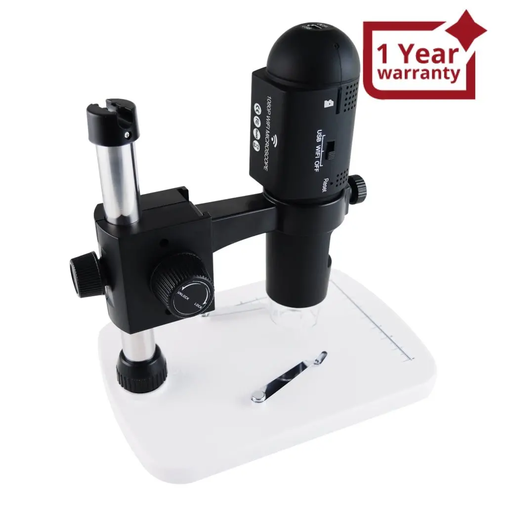Msc-55 Gain Express 1080P Full Hd Usb Wifi Digital Microscope 10X-220X Magnification For Ios/ Andriod/ Pc With 6 Led, 3 Mega Pixels, Adjustable Focus, Handheld & Desktop Compatible Wireless Rechargeable 1