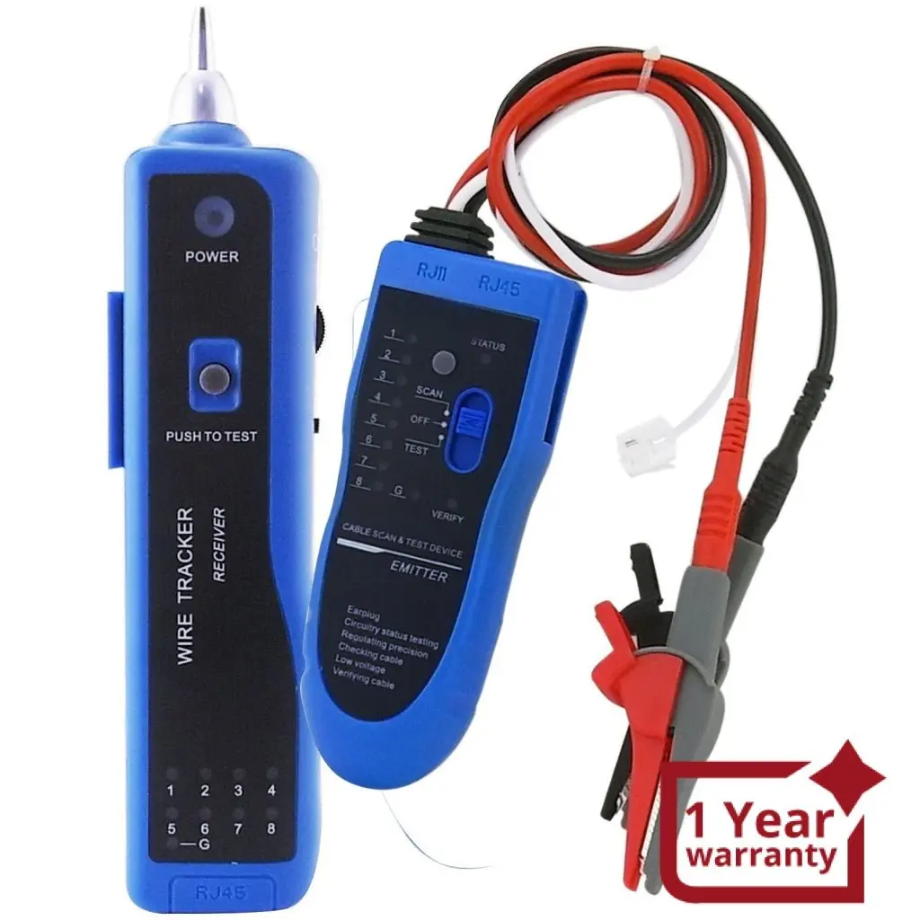 N03nf-889T Wire Tone Tracker Rj45 Rj11 Cable Coaxial Emitter With Alligator 1