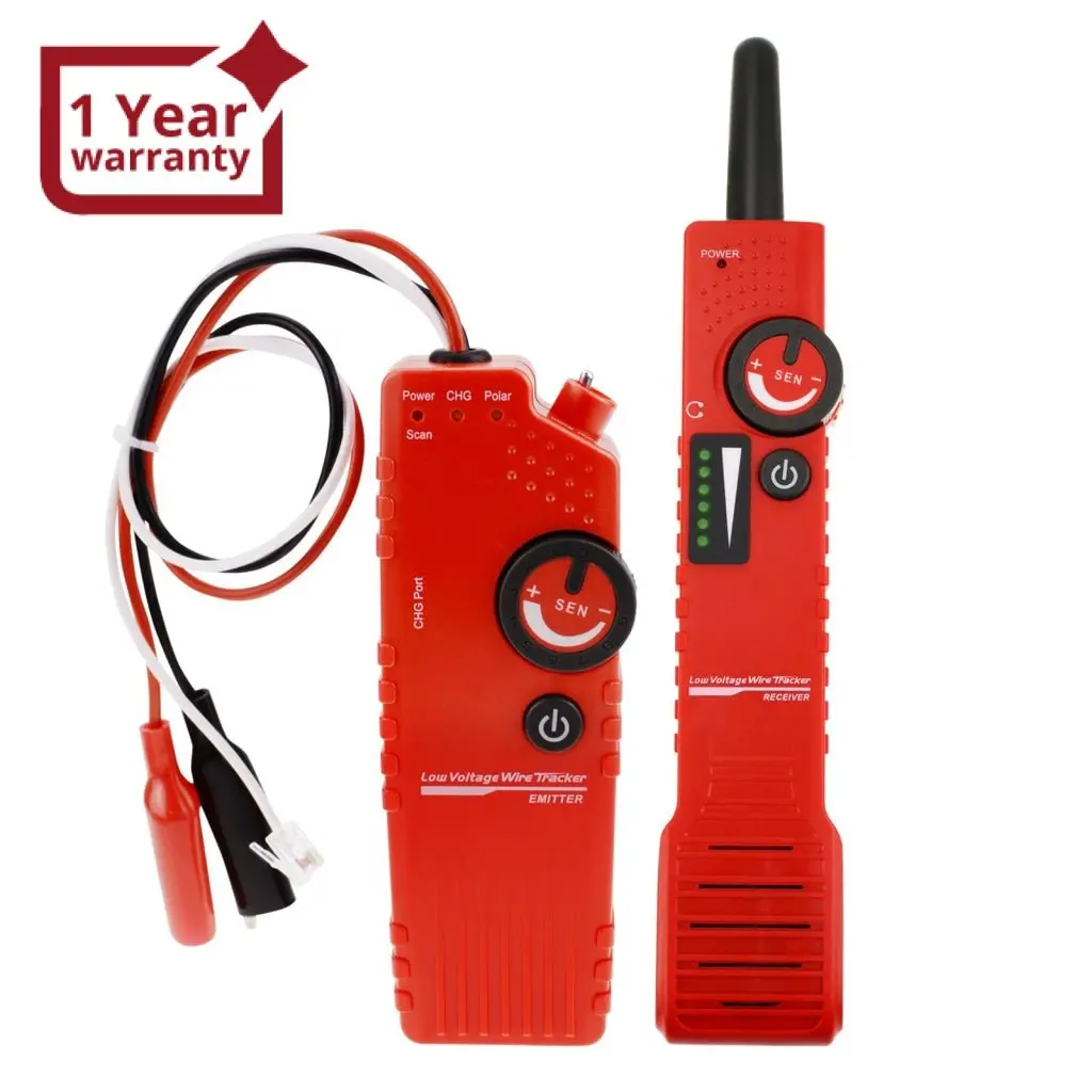 Nf-819 Anti-Jamming Underground Cable Tracker Detector Tester Wire Locator Low Voltage W/ Polarity Test Function Locate Electrical Wires, Telephone Wire, Coax Cable 1