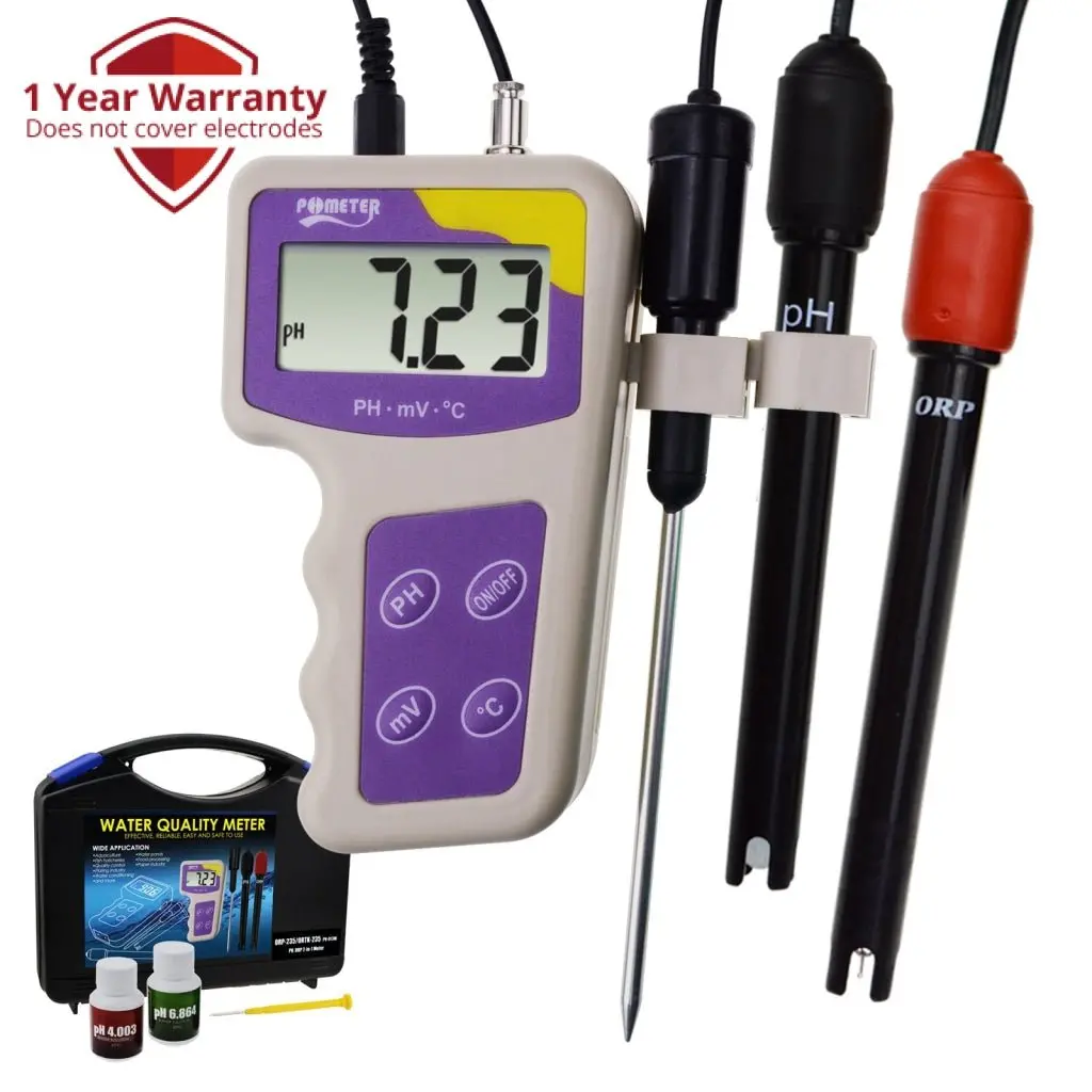 Orp-235 Ph Mv Orp Temperature 3 In 1 Redox Meter, Removable Electrode Portable Water Quality Tester Thermometer Analysis For Hydroponic Aquarium Fish Tank 1
