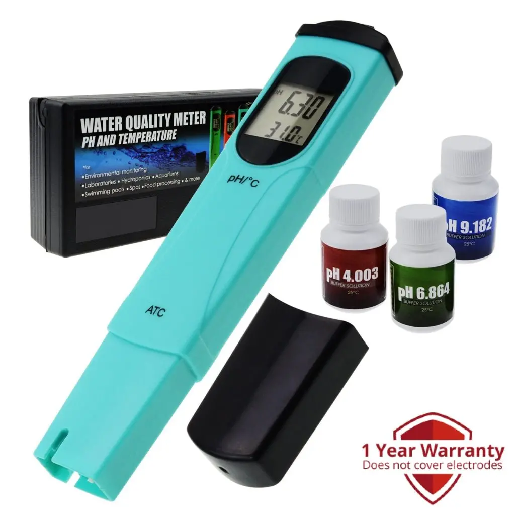 Ph-0093 Digital Pen-Type Ph Meter Tester Thermometer Temperature 0.00-14.00 Ph Range 1