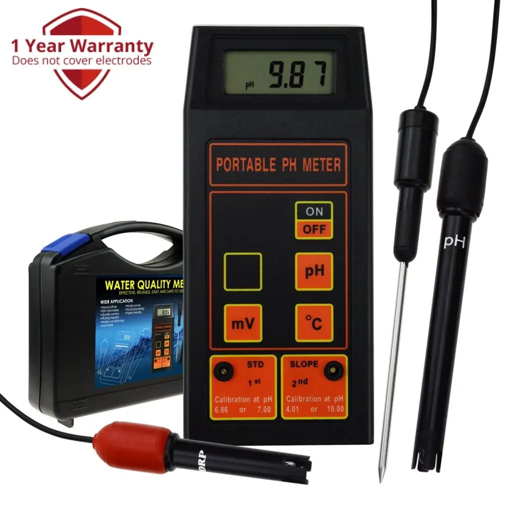 Ph-0131 Digital Ph / Orp Mv / Temperature Meter Water Quality Tester With Atc Replaceable Ph Orp Electrode Detachable Temperature Probe For Aquarium, Laboratory Test, Hydroponics Water Testing Tool 1