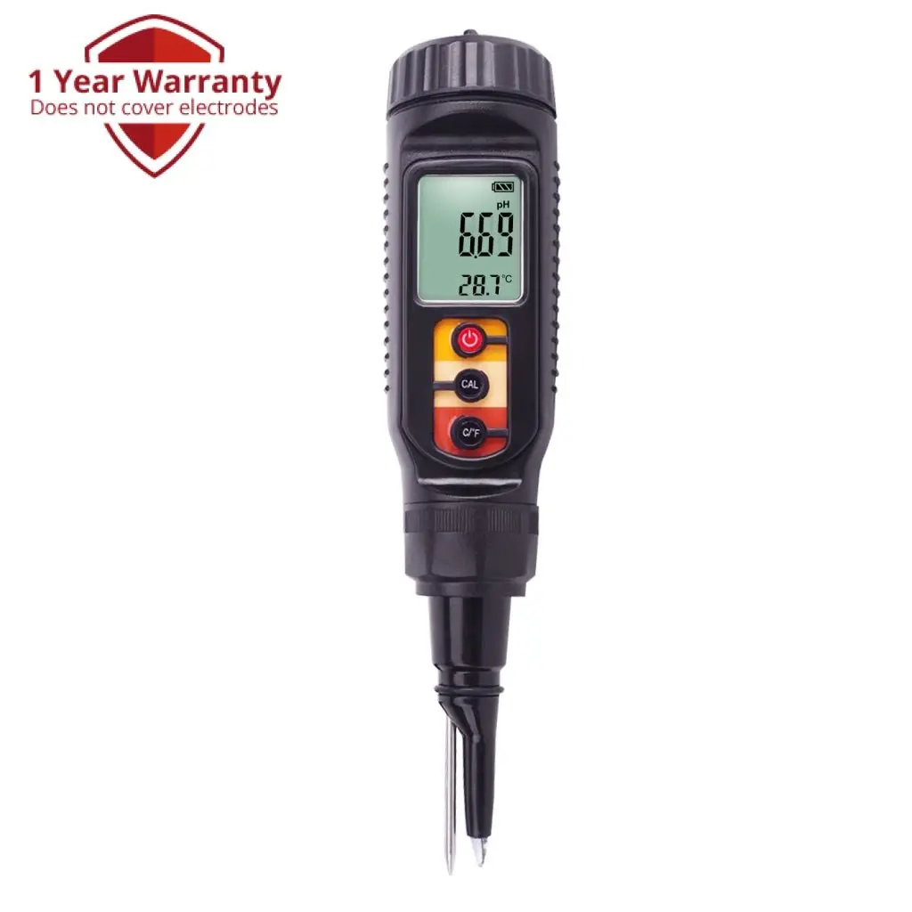 Ph-08 Digital Food Ph Soil Meter W/ Temperature Measure Acidity Tester For Dough Meat Cheese Bread Fruit High Precision With Atc 1