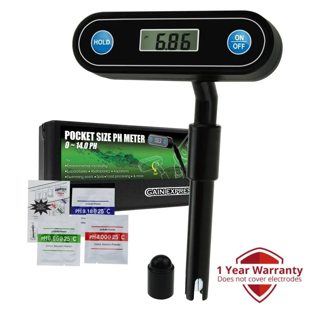 Phm-239 Ph Meter 360° Flexible Display Angle, 0.00~14.00Ph Portable Pocket Size Water Quality Tester Twist & Turnable Monitor Kit Set For Household Drinking Water, Hydroponics Aquariums  Pools 1