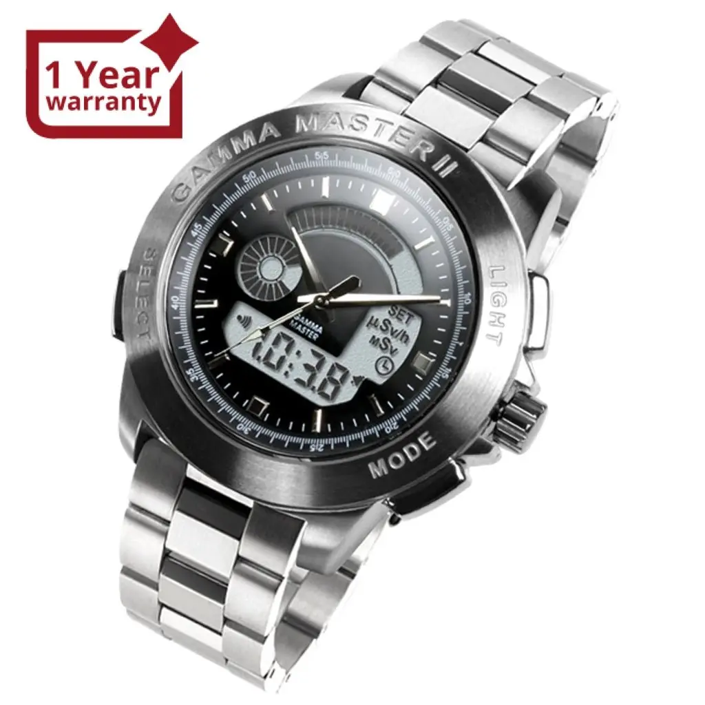 Pm1208m_Steel Gamma Master Ii Nuclear Gamma Radiation Detector Dosimeter Watch With Geiger-Muller Tube Sensor 1