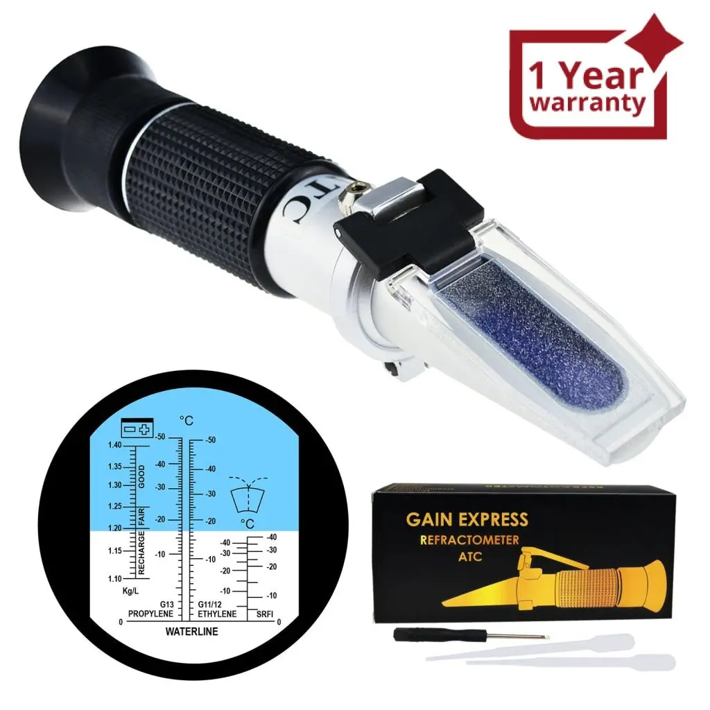 Rea-503Catc 5-In-1 Automotive Battery Antifreeze Refractometer Atc For Specific Gravity, Ethylene Propylene Glycol System & Windshield Screenwash Fluid, Freezing Point Measurement Tester Meter Coolant Condition 1