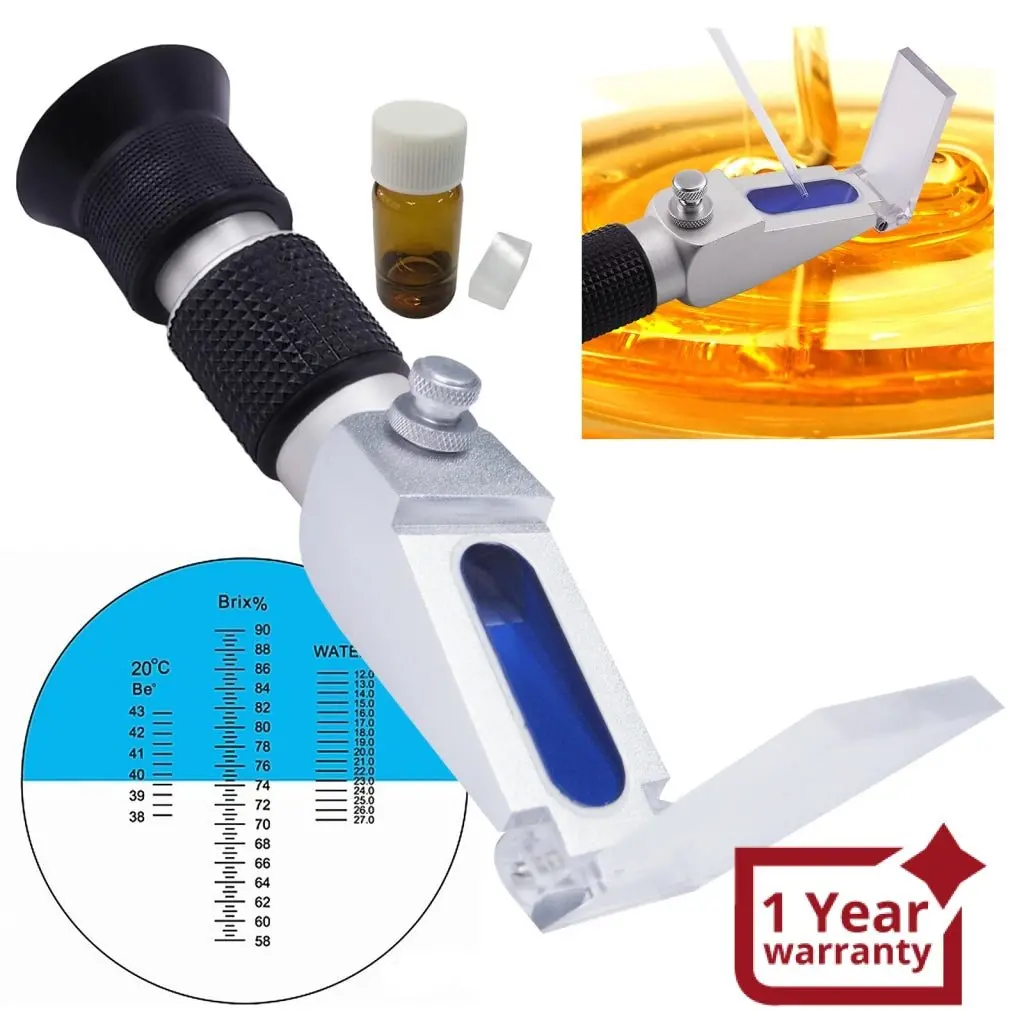 Rhbn-90Atc New Handheld 58~90% Atc Honey Refractometer Water Brix Baume With Atc 1
