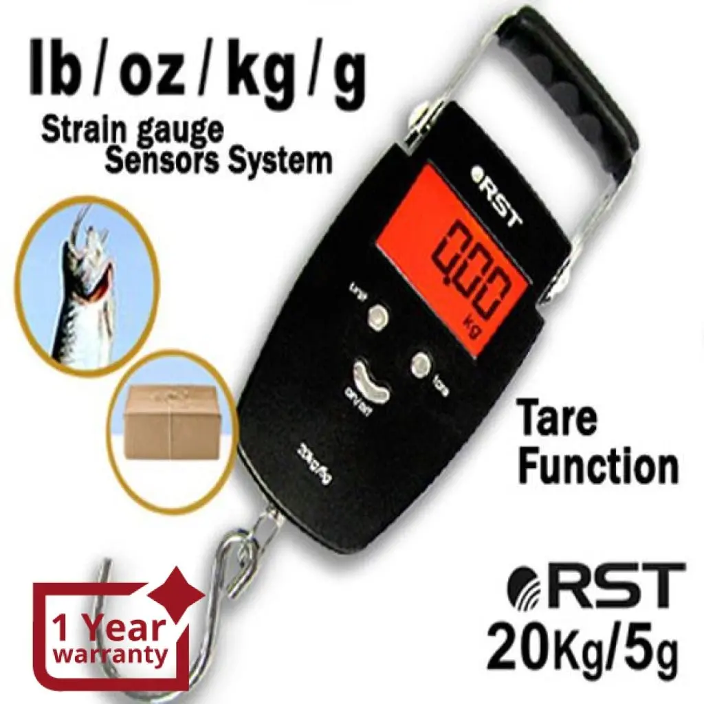 Rst-08081 Digital Weight Luggage Fishing Hanging Scale 20Kg Lb Oz 1